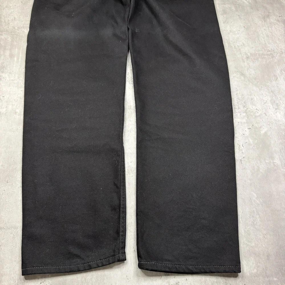 Levi's 550 Jeans Mens 36x32 Relaxed Fit Black Denim Tapered Leg Cotton USA Work